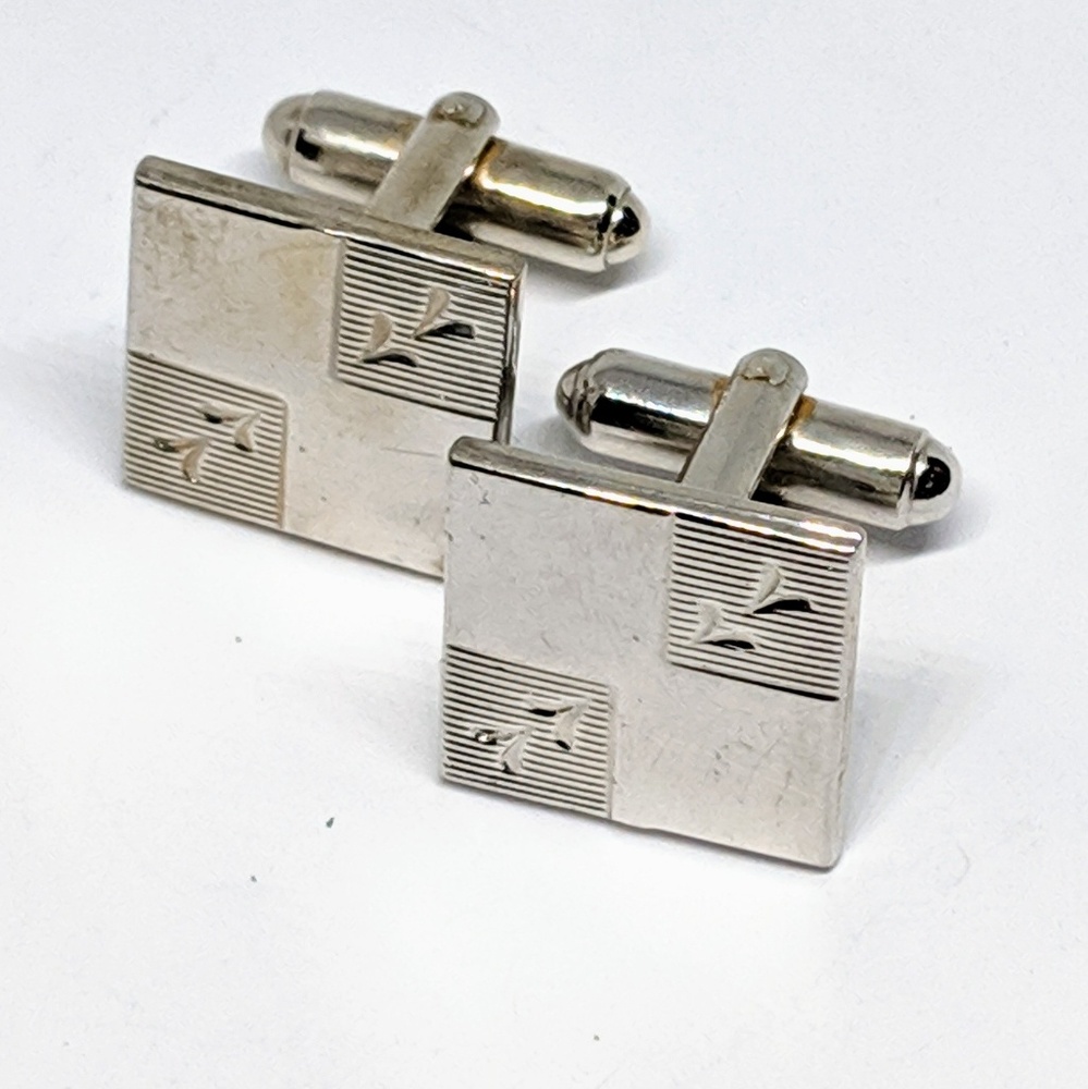 Vintage Silver tone Cuff Links